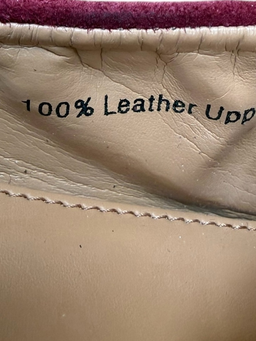 J.Crew Burgundy Suede‎ Tassel Flats Pointed Toe Leather Size 8.5 - Picture 4 of 5